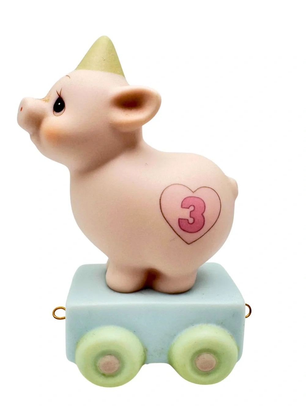 Precious Moments Birthday Train Age 3 Pig 15954 Heaven Bless Special Day 1985